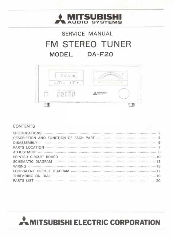 Mitsubishi Da F20 Schematic Wiring Diagrams Folder