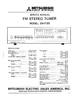 Service manual Mitsubishi DA-F30 ― Manual-Shop.ru