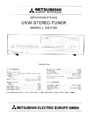 Сервисная инструкция Mitsubishi DA-F30 ― Manual-Shop.ru