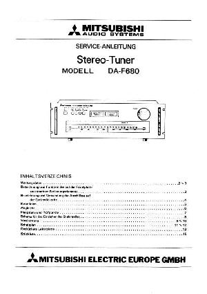 Сервисная инструкция Mitsubishi DA-F680 ― Manual-Shop.ru