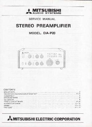 Сервисная инструкция Mitsubishi DA-P20 ― Manual-Shop.ru