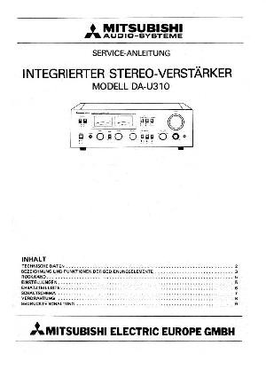 Сервисная инструкция Mitsubishi DA-U310 ― Manual-Shop.ru