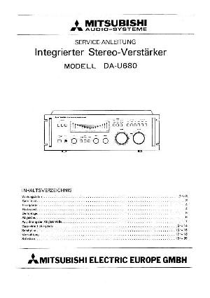 Сервисная инструкция Mitsubishi DA-U680 ― Manual-Shop.ru