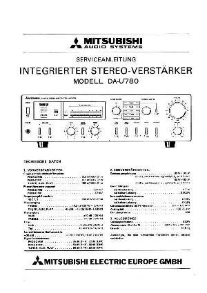 Сервисная инструкция Mitsubishi DA-U780 ― Manual-Shop.ru