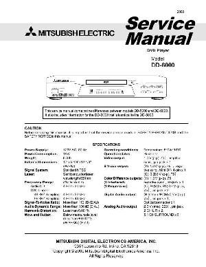Service manual Mitsubishi DD-6000 ― Manual-Shop.ru