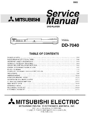 Service manual Mitsubishi DD-7040 ― Manual-Shop.ru
