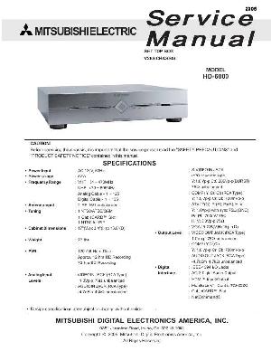 Service manual Mitsubishi HD-6000 ― Manual-Shop.ru
