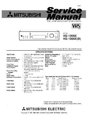 Service manual Mitsubishi HS-1096E ― Manual-Shop.ru