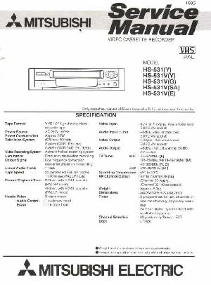 Сервисная инструкция Mitsubishi HS-531V ― Manual-Shop.ru