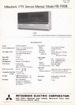 Service manual Mitsubishi HS-700E ― Manual-Shop.ru