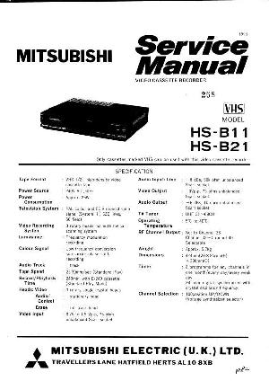 Service manual Mitsubishi HS-B11, HS-B21 ― Manual-Shop.ru