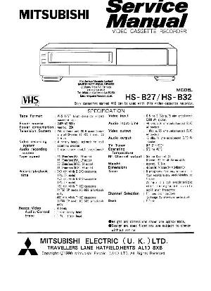 Service manual Mitsubishi HS-B27, HS-B32 ― Manual-Shop.ru