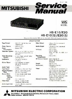 Сервисная инструкция Mitsubishi HS-E10, HS-E20 ― Manual-Shop.ru