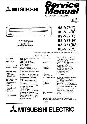 Сервисная инструкция MITSUBISHI HS-M27, HS-M37 ― Manual-Shop.ru