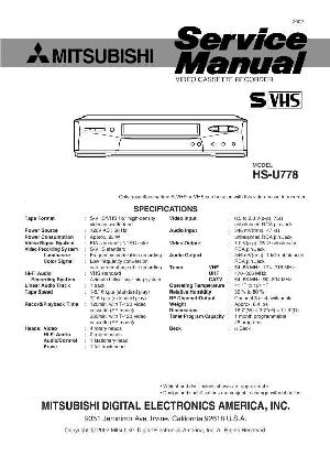 Сервисная инструкция MITSUBISHI HS-U778 ― Manual-Shop.ru