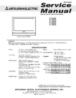 Сервисная инструкция Mitsubishi LT-2220, LT-2240, LT-3020, LT-3040, LT-3050 ― Manual-Shop.ru