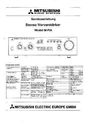 Сервисная инструкция Mitsubishi M-P04 ― Manual-Shop.ru