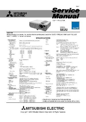 Сервисная инструкция Mitsubishi SE-2U ― Manual-Shop.ru