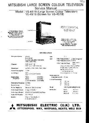 Сервисная инструкция Mitsubishi VE-451B, VS-451B ― Manual-Shop.ru