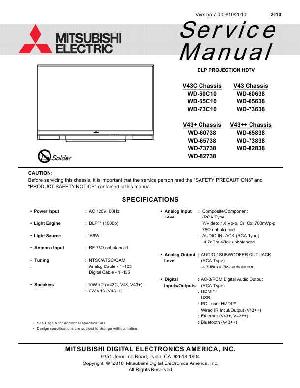 Сервисная инструкция Mitsubishi WD-60638, WD-65638, WD-73638 ― Manual-Shop.ru