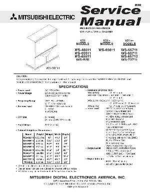 Сервисная инструкция MITSUBISHI WS-48511, WS-55511, WS-65511, WS-B55 ― Manual-Shop.ru