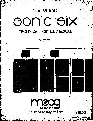 Сервисная инструкция Moog SONIC SIX  ― Manual-Shop.ru