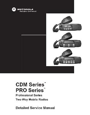 Сервисная инструкция Motorola CDM PRO SERIES ― Manual-Shop.ru