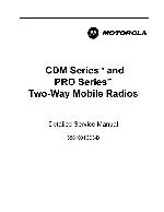 Service manual Motorola CDM PRO SERIES
