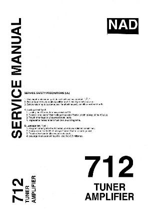 Сервисная инструкция NAD 712 ― Manual-Shop.ru