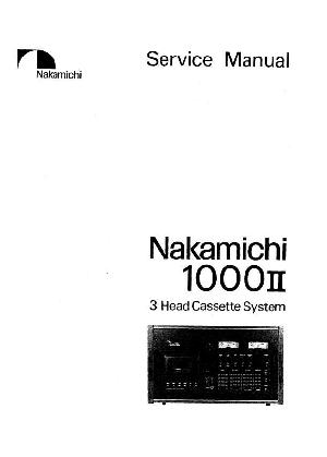 Service manual Nakamichi 1000II ― Manual-Shop.ru