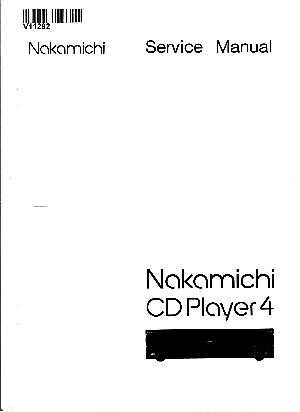 Service manual Nakamichi CD-PLAYER-4 ― Manual-Shop.ru