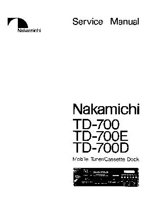 Service manual Nakamichi TD-700 ― Manual-Shop.ru