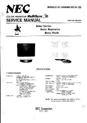 Service manual NEC JC-1404HME ― Manual-Shop.ru