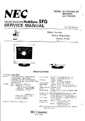 Service manual NEC JC-1741UMA, JC-1742UMA ― Manual-Shop.ru