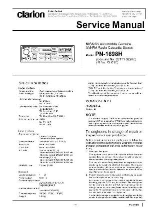 Сервисная инструкция Clarion PN-1698H ― Manual-Shop.ru