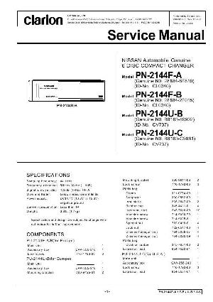 Сервисная инструкция Clarion PN-2144U ― Manual-Shop.ru