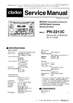 Сервисная инструкция Clarion PN-2213C ― Manual-Shop.ru