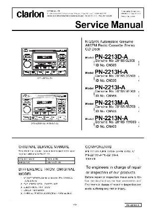 Сервисная инструкция Clarion PN-2213D ― Manual-Shop.ru