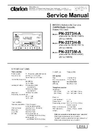 Сервисная инструкция Clarion PN-2273H ― Manual-Shop.ru