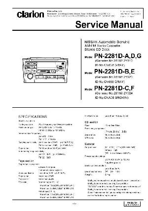 Сервисная инструкция Clarion PN-2281D ― Manual-Shop.ru
