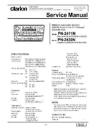 Сервисная инструкция Clarion PN-2411N, 2430N ― Manual-Shop.ru