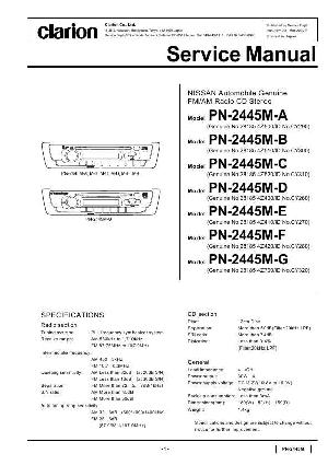 Сервисная инструкция Clarion PN-2445M ― Manual-Shop.ru