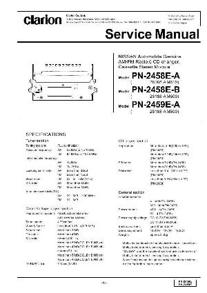 Сервисная инструкция Clarion PN-2458E, 2459E ― Manual-Shop.ru