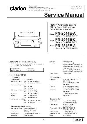 Сервисная инструкция Clarion PN-2544E, 2545E ― Manual-Shop.ru