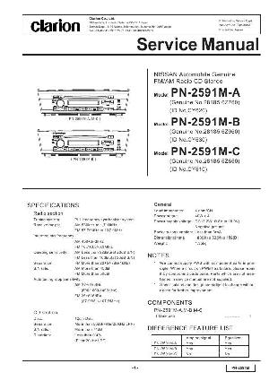 Сервисная инструкция Clarion PN-2591MA ― Manual-Shop.ru