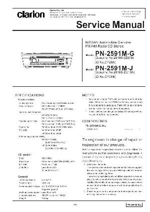 Сервисная инструкция Clarion PN-2591MG, MJ ― Manual-Shop.ru