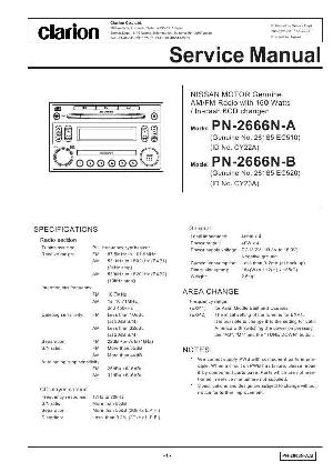 Сервисная инструкция Clarion PN-2666N ― Manual-Shop.ru