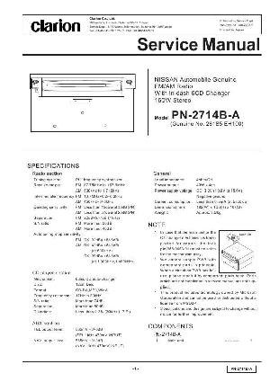 Сервисная инструкция Clarion PN-2714BA ― Manual-Shop.ru