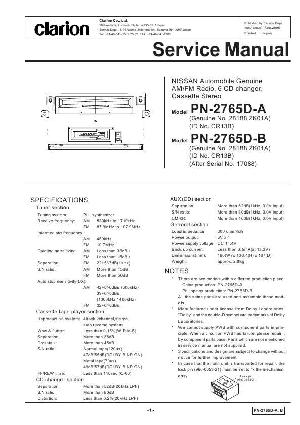 Сервисная инструкция Clarion PN-2765D ― Manual-Shop.ru