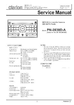 Сервисная инструкция Clarion PN-2838D-A ― Manual-Shop.ru